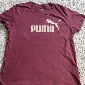Puma Burgundy Tee with Logo